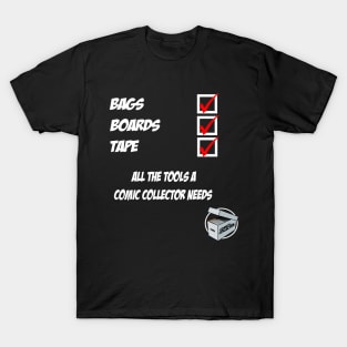 Comic Collector Check List T-Shirt White Text version T-Shirt